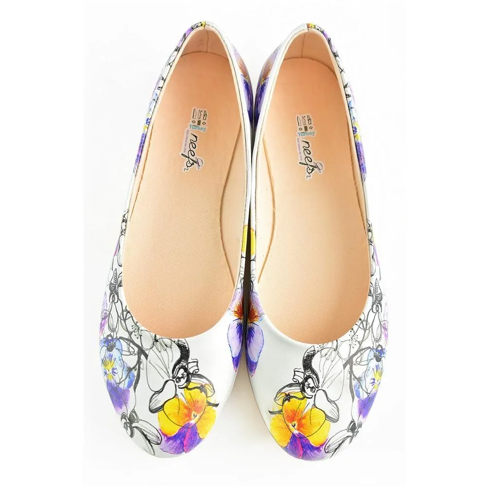 Flowers Ballerinas Shoes NFS1000