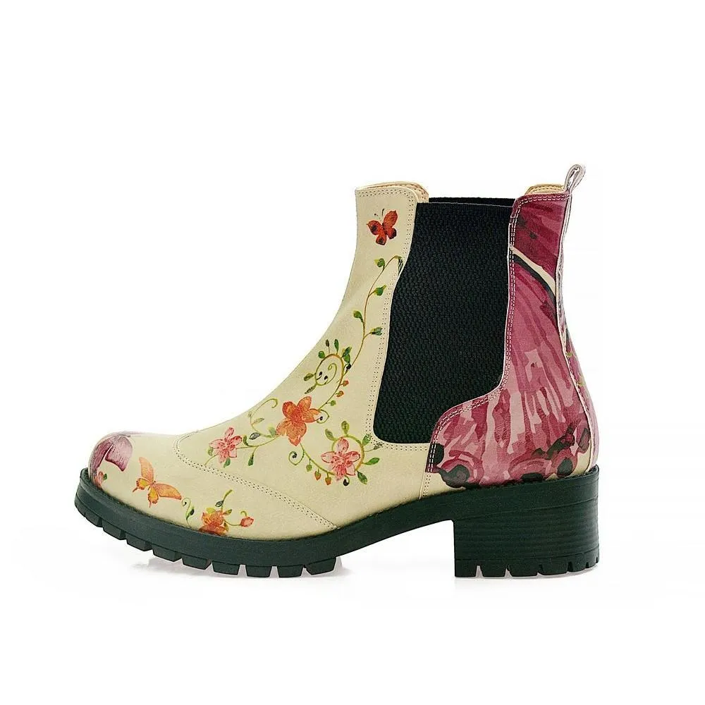Flowers Short Boots LAS103