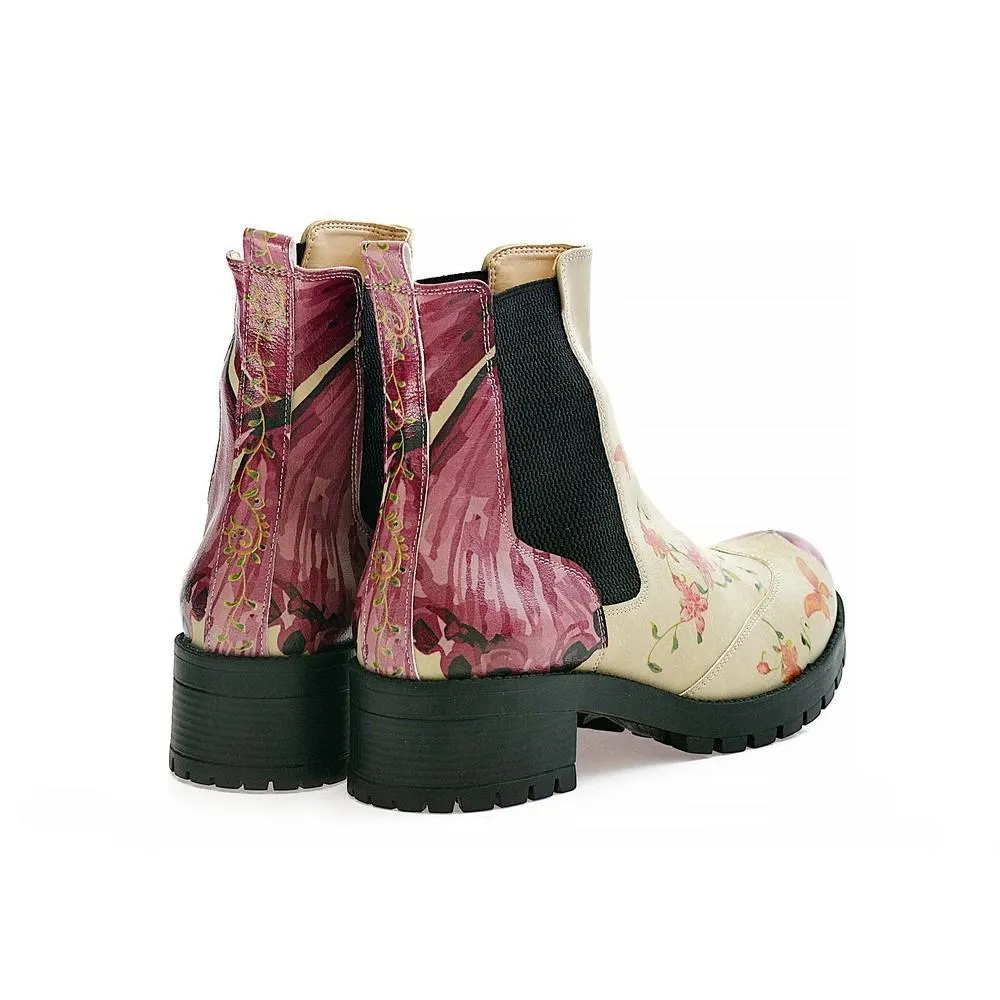 Flowers Short Boots LAS103