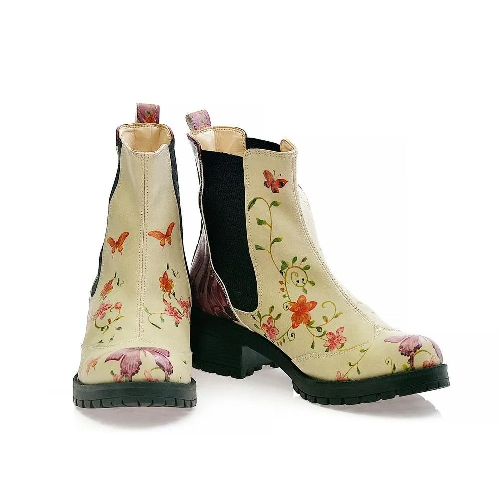 Flowers Short Boots LAS103