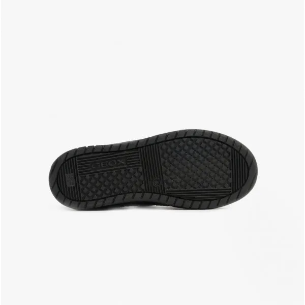 Geox J Perth Boys School Shoes Trainers Triple Black