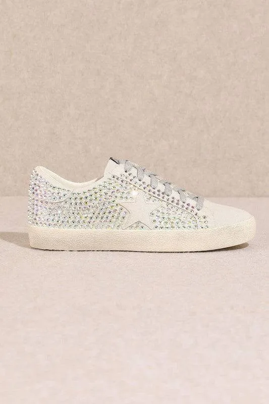 Glam Rhinestone Star Sneakers