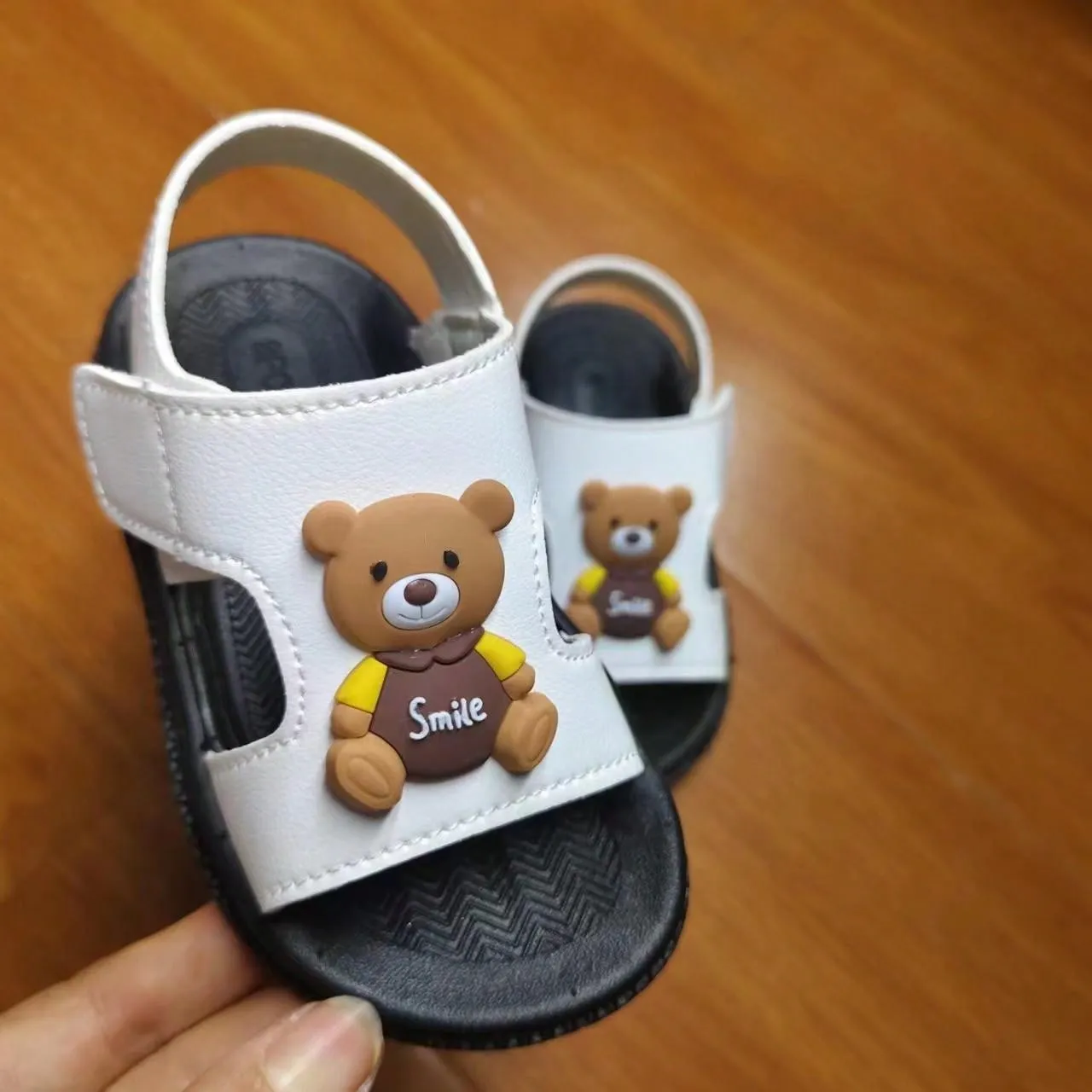 Handmade Leather Children Sandals, Summer New Korean Style Boys Toddler Sandals, Anti-Slip Soft Bottom Sandals, For Kids 1-5 Years Old