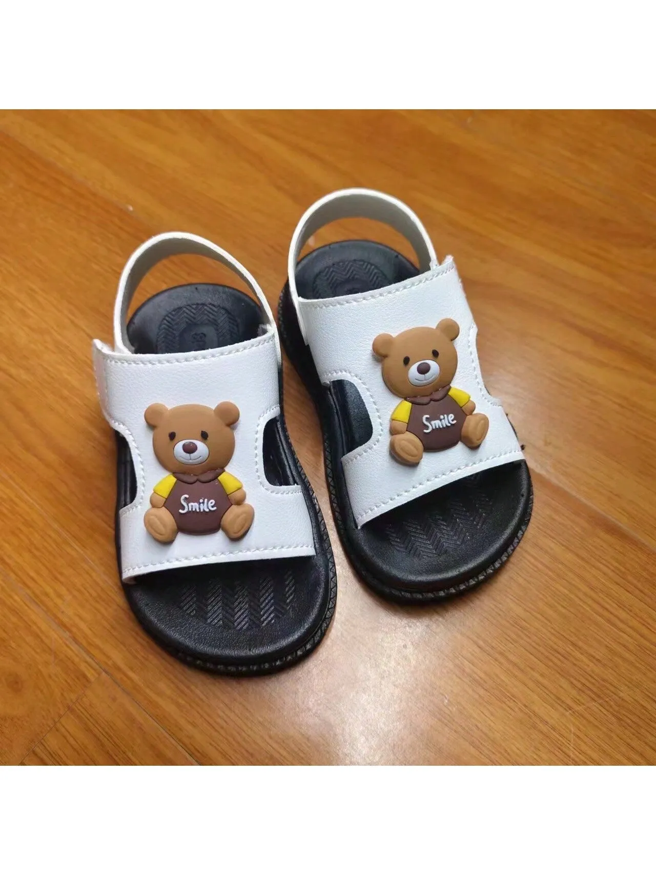 Handmade Leather Children Sandals, Summer New Korean Style Boys Toddler Sandals, Anti-Slip Soft Bottom Sandals, For Kids 1-5 Years Old