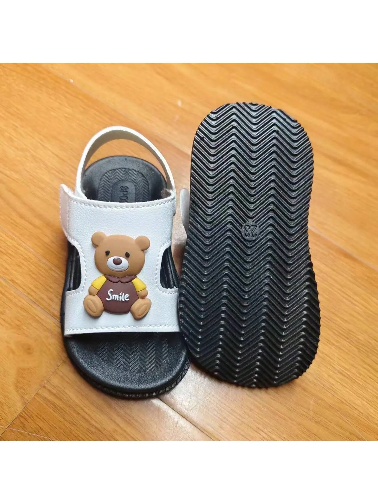 Handmade Leather Children Sandals, Summer New Korean Style Boys Toddler Sandals, Anti-Slip Soft Bottom Sandals, For Kids 1-5 Years Old