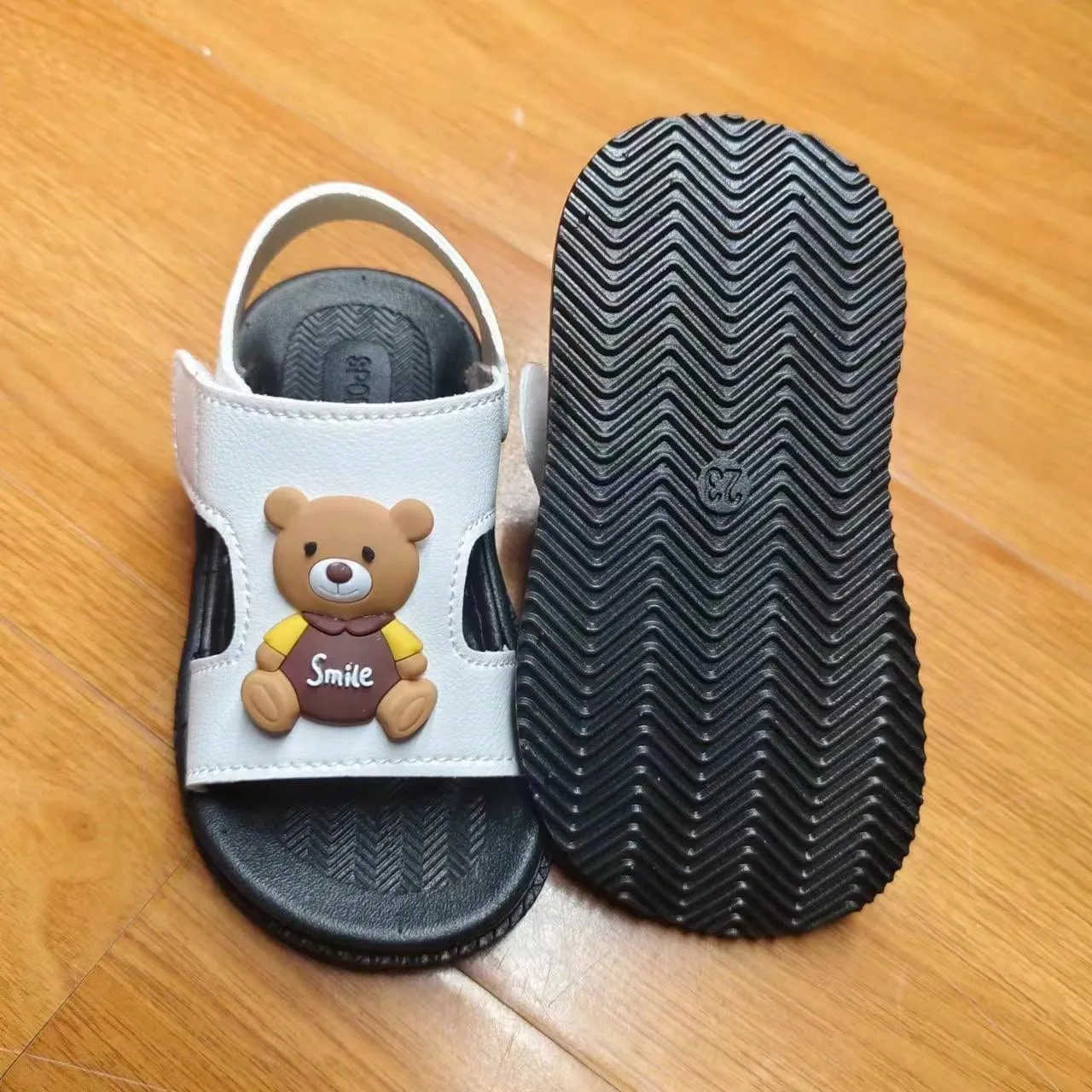 Handmade Leather Children Sandals, Summer New Korean Style Boys Toddler Sandals, Anti-Slip Soft Bottom Sandals, For Kids 1-5 Years Old