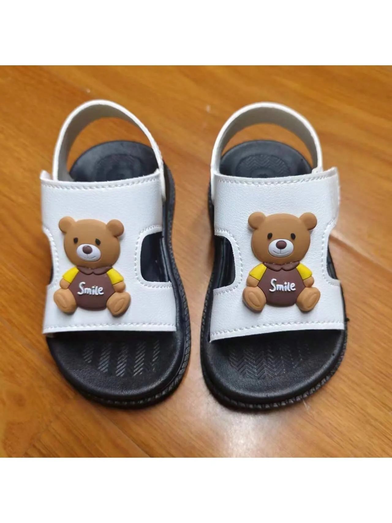 Handmade Leather Children Sandals, Summer New Korean Style Boys Toddler Sandals, Anti-Slip Soft Bottom Sandals, For Kids 1-5 Years Old
