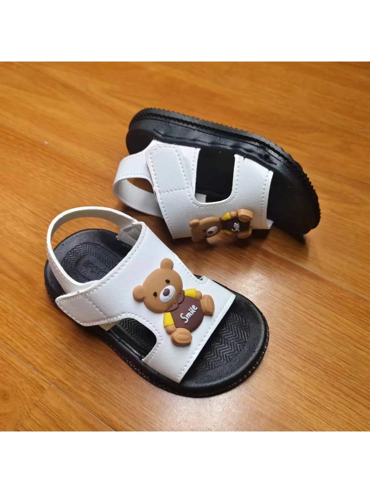 Handmade Leather Children Sandals, Summer New Korean Style Boys Toddler Sandals, Anti-Slip Soft Bottom Sandals, For Kids 1-5 Years Old