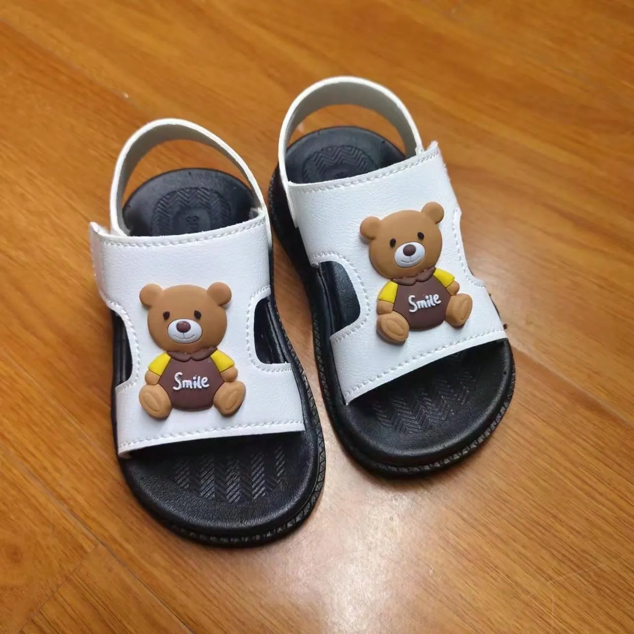 Handmade Leather Children Sandals, Summer New Korean Style Boys Toddler Sandals, Anti-Slip Soft Bottom Sandals, For Kids 1-5 Years Old