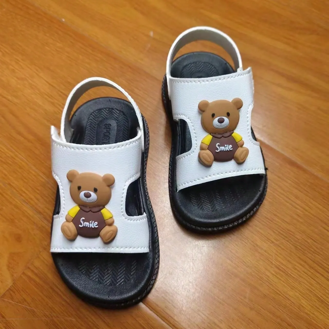 Handmade Leather Children Sandals, Summer New Korean Style Boys Toddler Sandals, Anti-Slip Soft Bottom Sandals, For Kids 1-5 Years Old