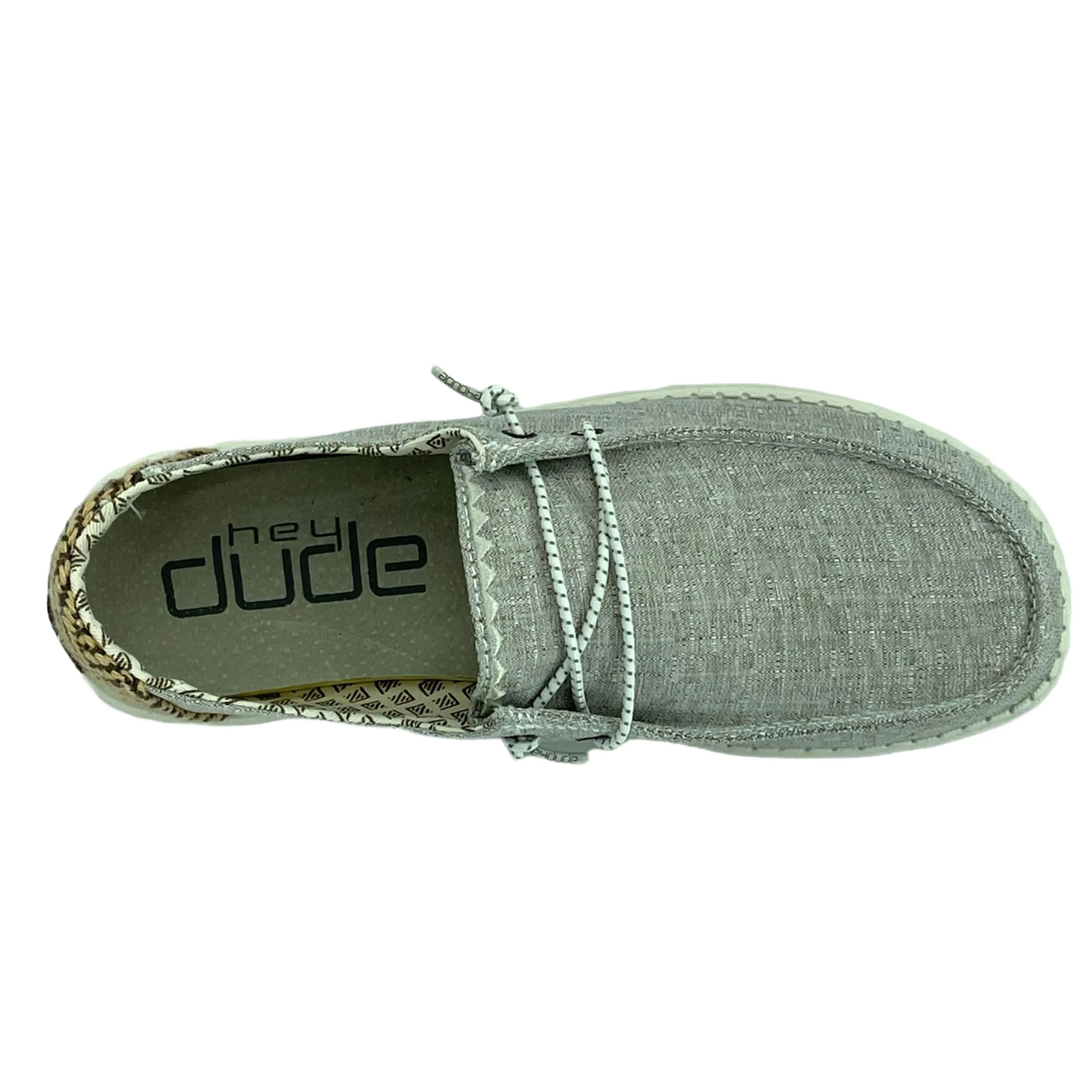 Hey Dude Women's Wendy Sox, Boho, Chambray Grey / Black / Blue Slip-on Shoes
