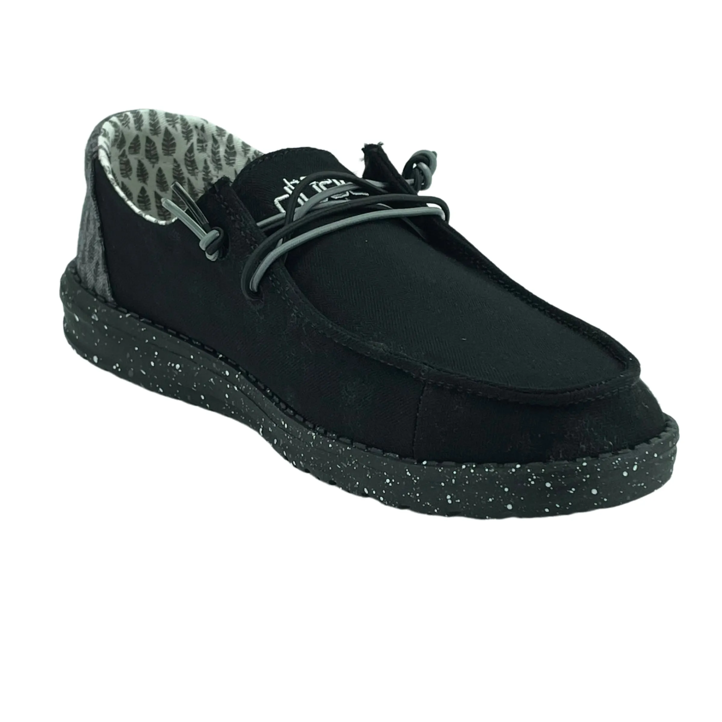 Hey Dude Women's Wendy Sox, Boho, Chambray Grey / Black / Blue Slip-on Shoes
