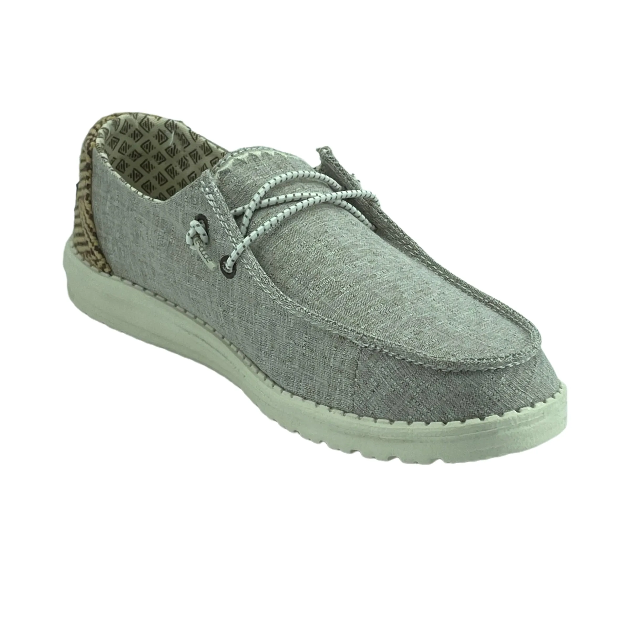Hey Dude Women's Wendy Sox, Boho, Chambray Grey / Black / Blue Slip-on Shoes