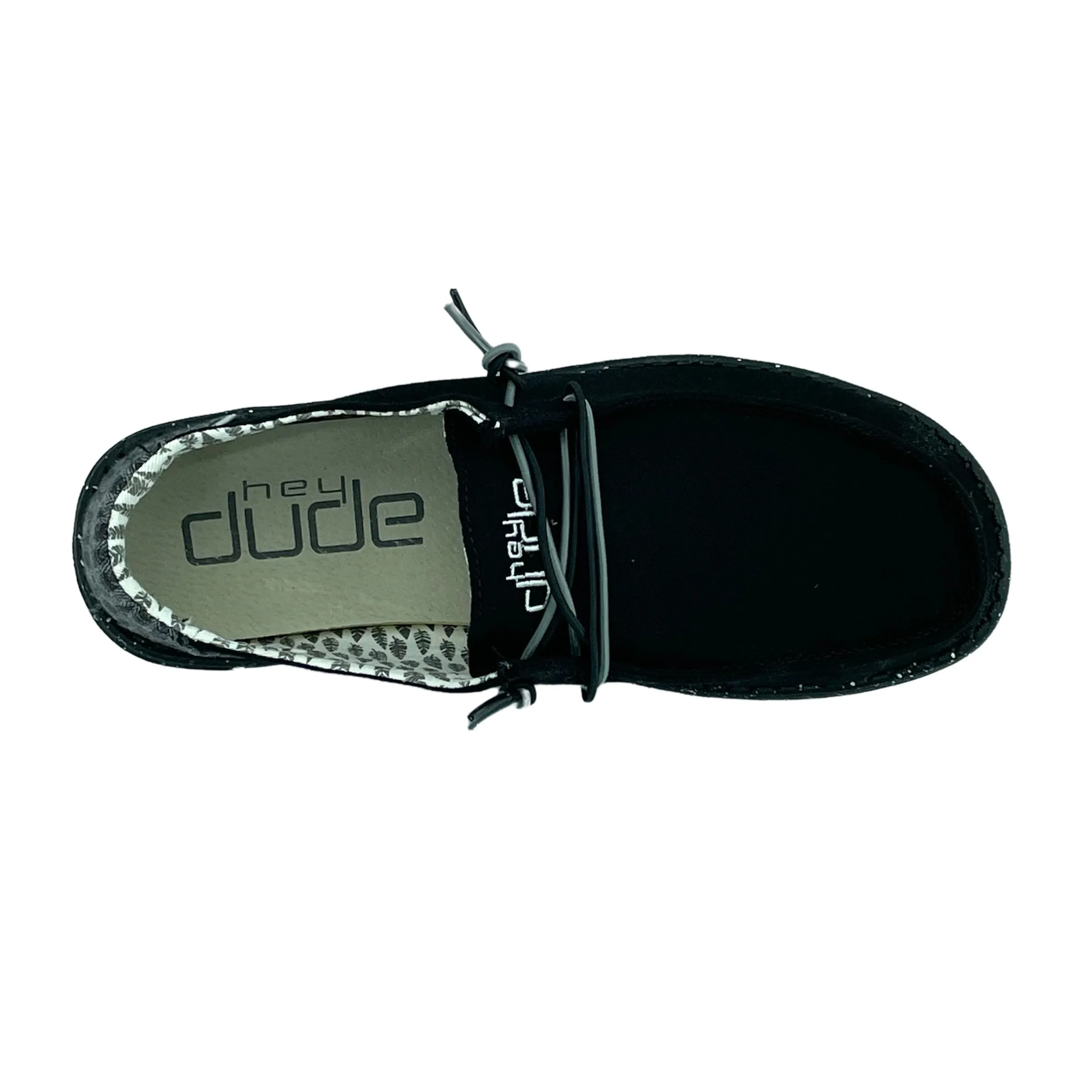 Hey Dude Women's Wendy Sox, Boho, Chambray Grey / Black / Blue Slip-on Shoes