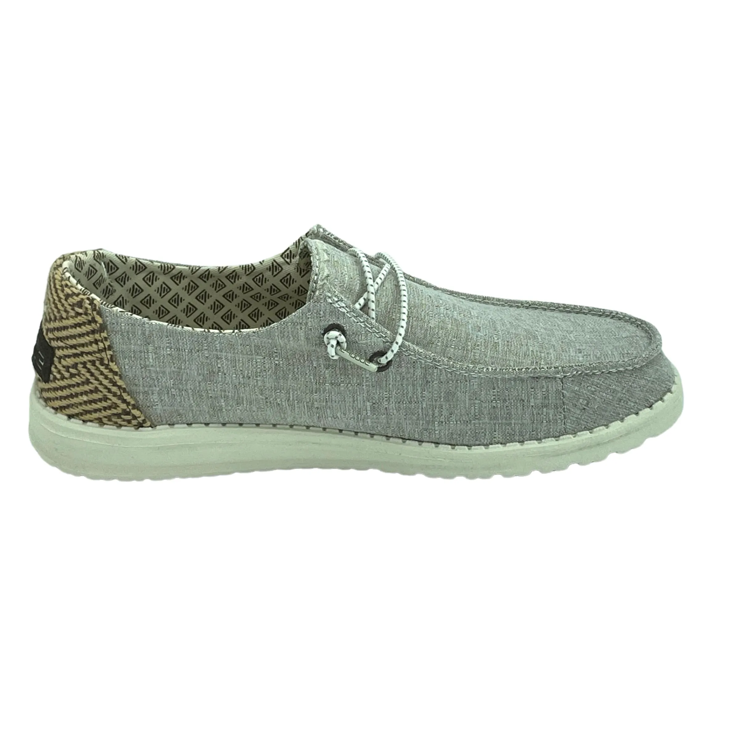 Hey Dude Women's Wendy Sox, Boho, Chambray Grey / Black / Blue Slip-on Shoes
