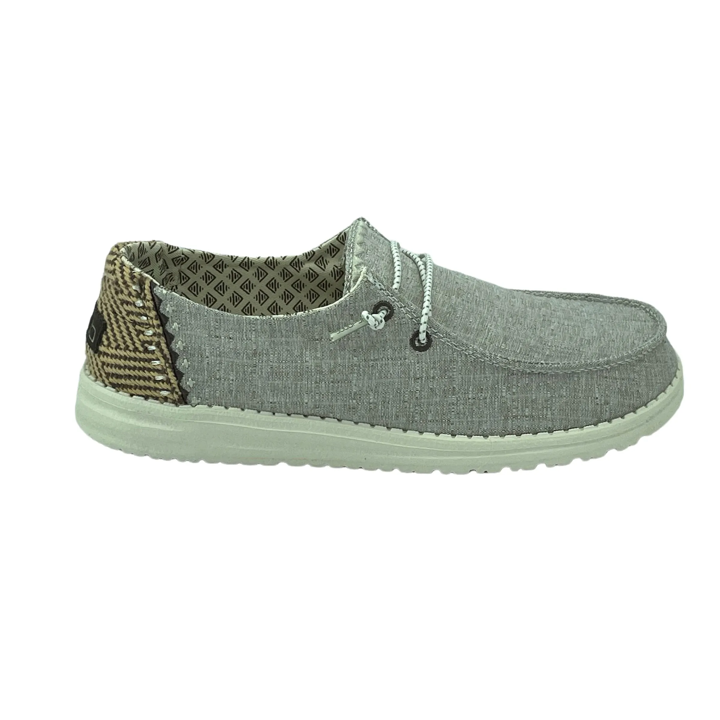 Hey Dude Women's Wendy Sox, Boho, Chambray Grey / Black / Blue Slip-on Shoes