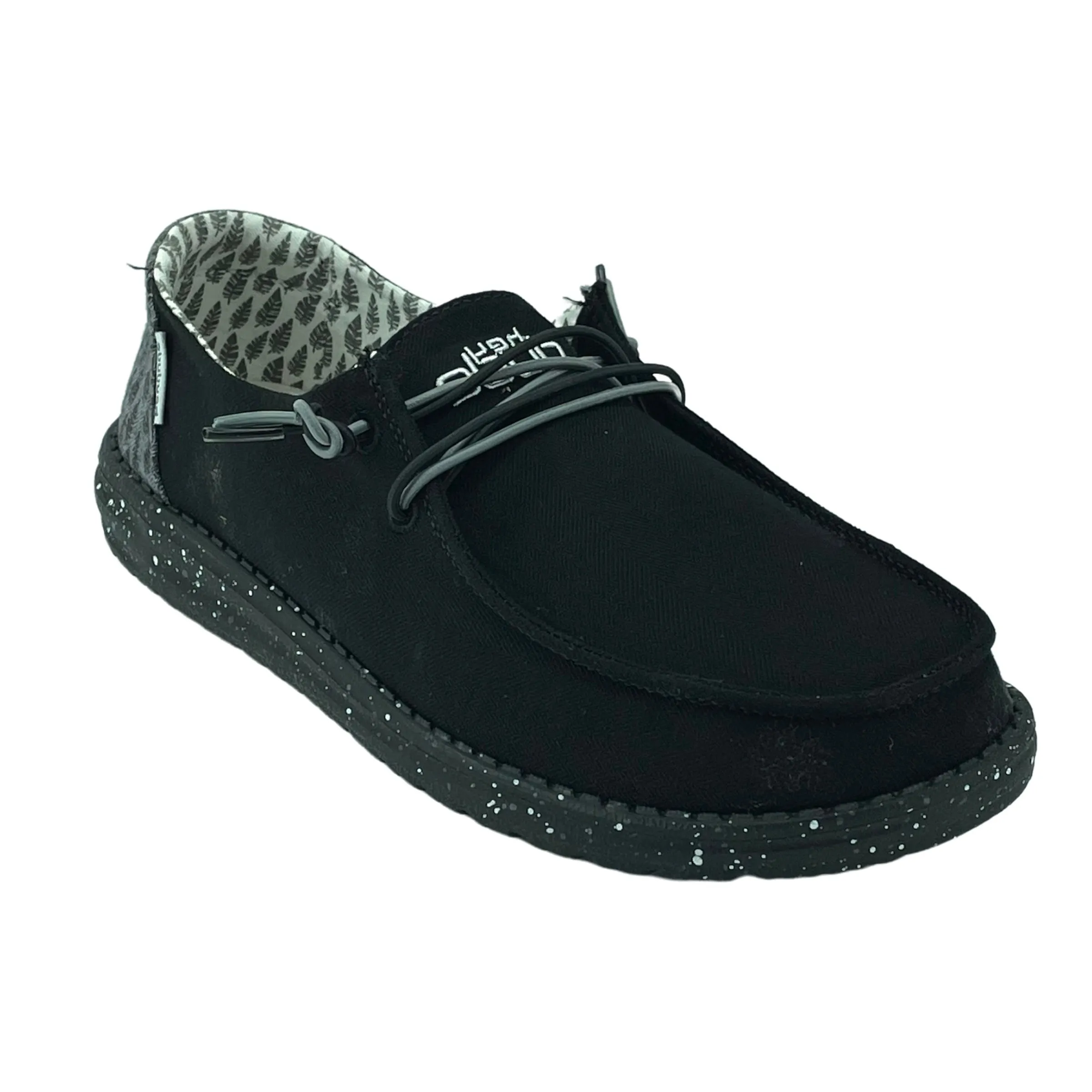 Hey Dude Women's Wendy Sox, Boho, Chambray Grey / Black / Blue Slip-on Shoes