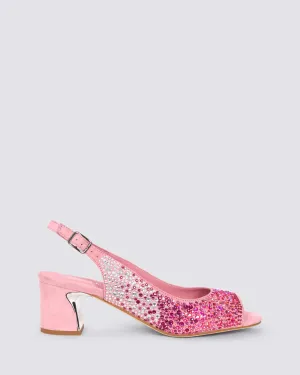 JUKES SLINGBACK HEELS MULTI PINK