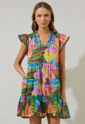 Kelly Mini Dress-Tropical