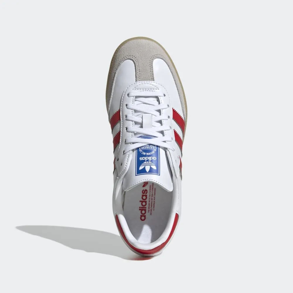 KIDS ADIDAS SAMBA OG J (CLOUD WHITE/COLLEGIATE RED/GUM)