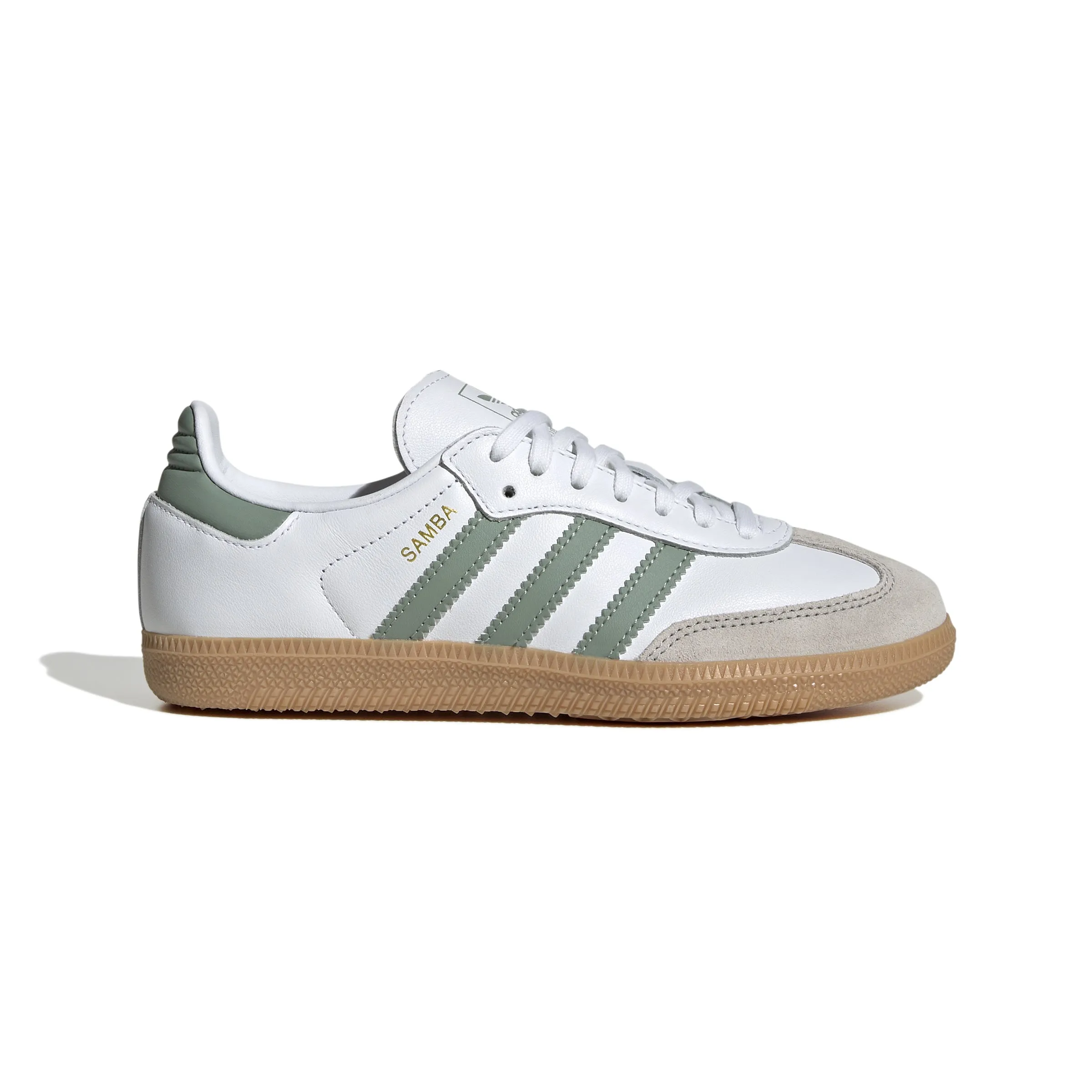 KIDS ADIDAS SAMBA OG J (WHITE/GREEN/GUM)