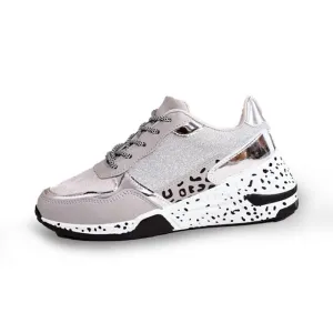 Leopard Print Lace-up Sneakers