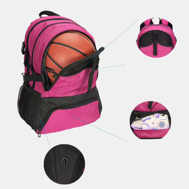 Lightweight Multi-Pocket Team Sports Backpack Soccer Bag Backpack Bag