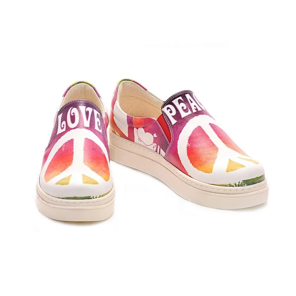 Love Peace Slip on Sneakers Shoes NVN105