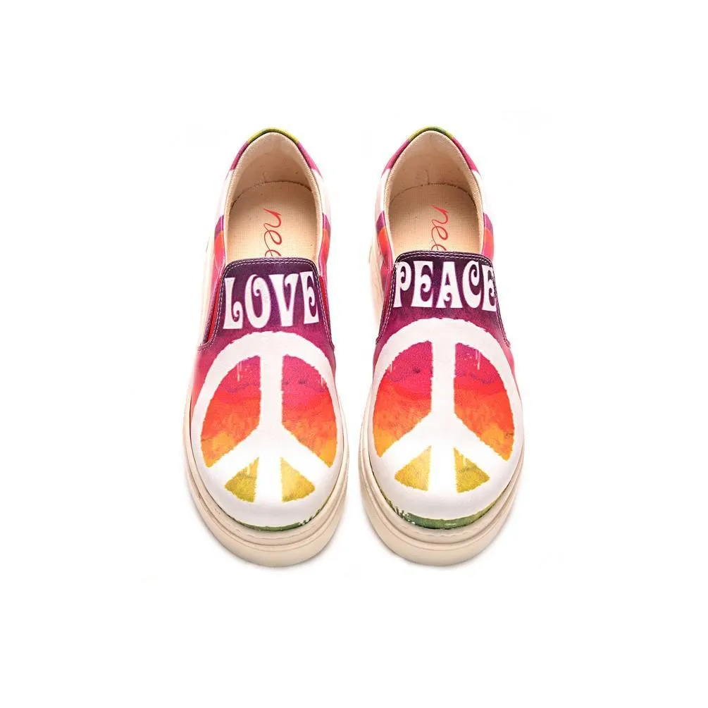 Love Peace Slip on Sneakers Shoes NVN105