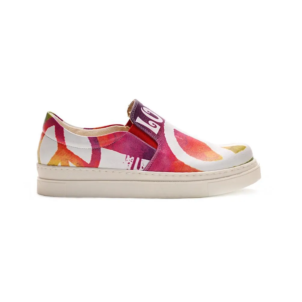 Love Peace Slip on Sneakers Shoes NVN105