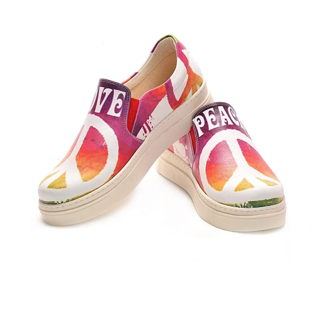 Love Peace Slip on Sneakers Shoes NVN105