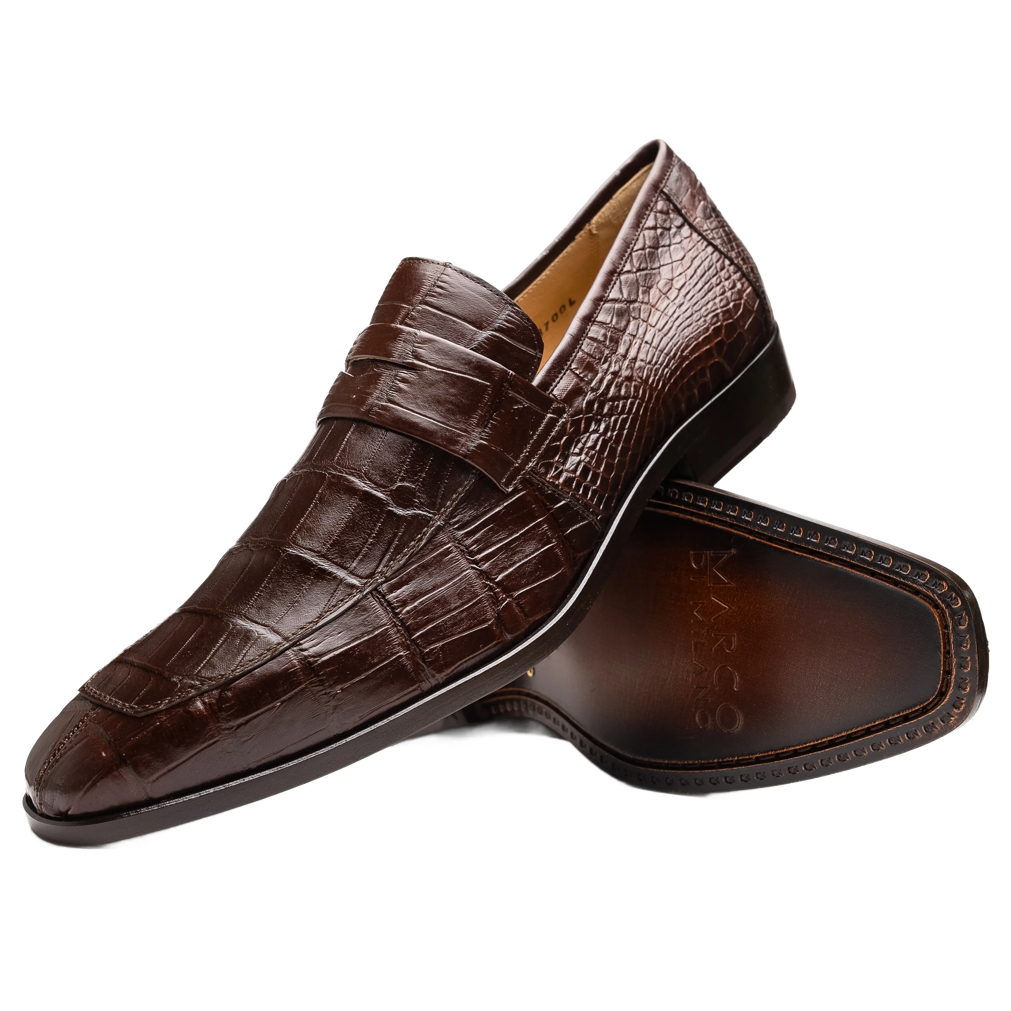 Marco Di Milano Matteo Alligator Brown