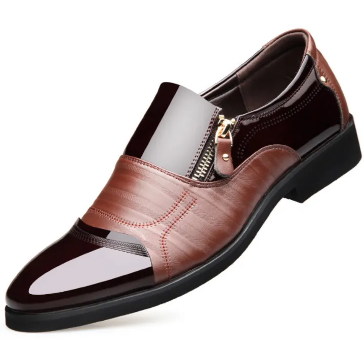 Men's Elegant PU Leather Slip On Lightweight Formal Shoes