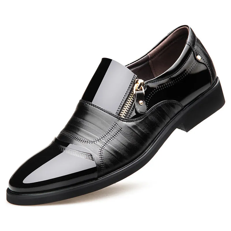 Men's Elegant PU Leather Slip On Lightweight Formal Shoes