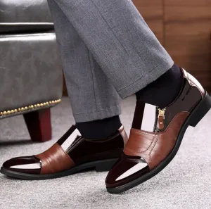 Men's Elegant PU Leather Slip On Lightweight Formal Shoes