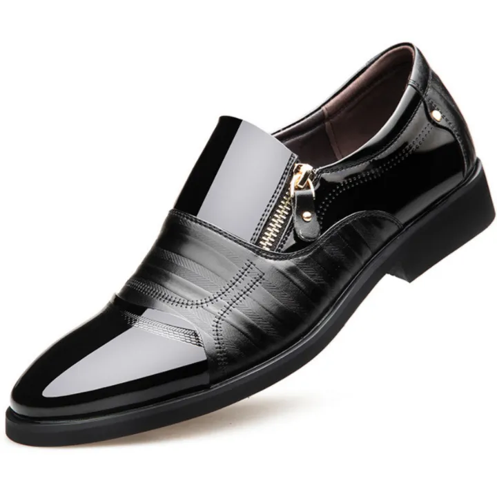 Men's Elegant PU Leather Slip On Lightweight Formal Shoes