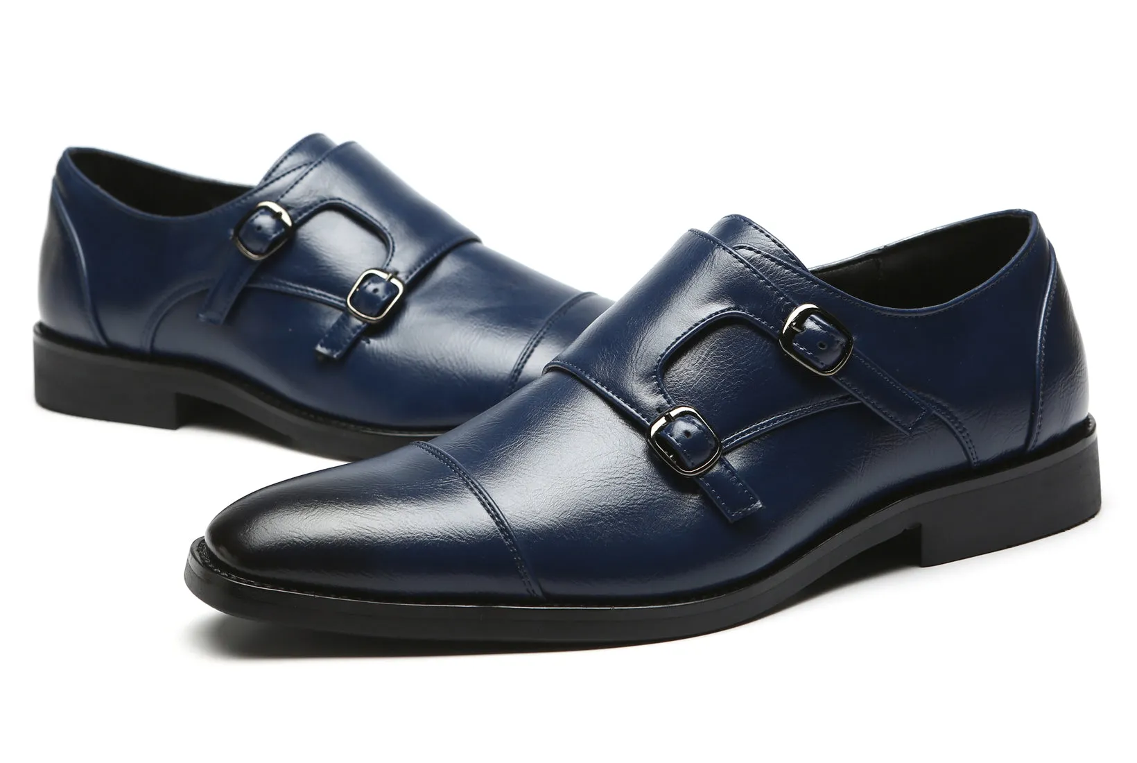 Men's Monk Strap Cap Toe Loafers