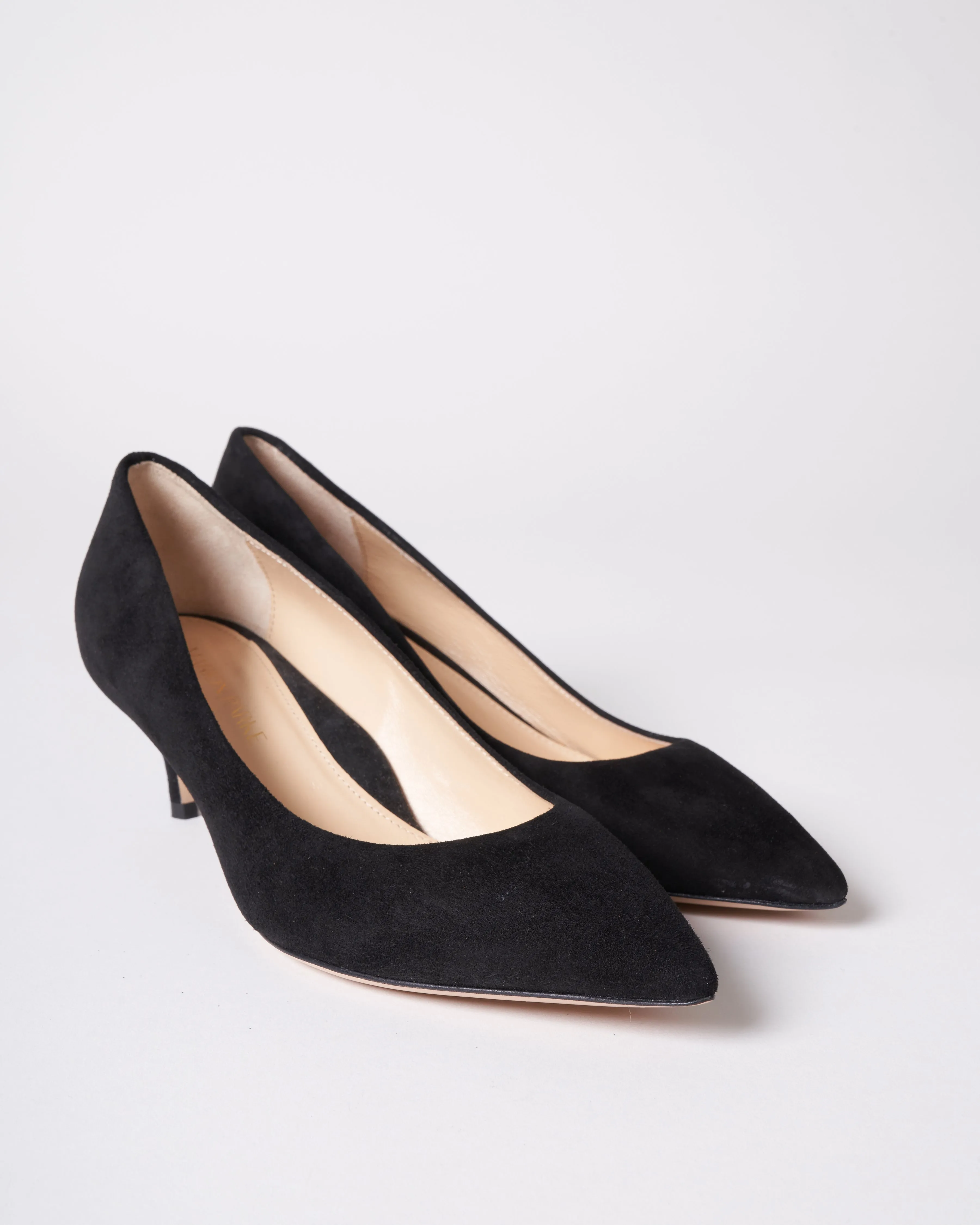 must have suede kitten heel - black