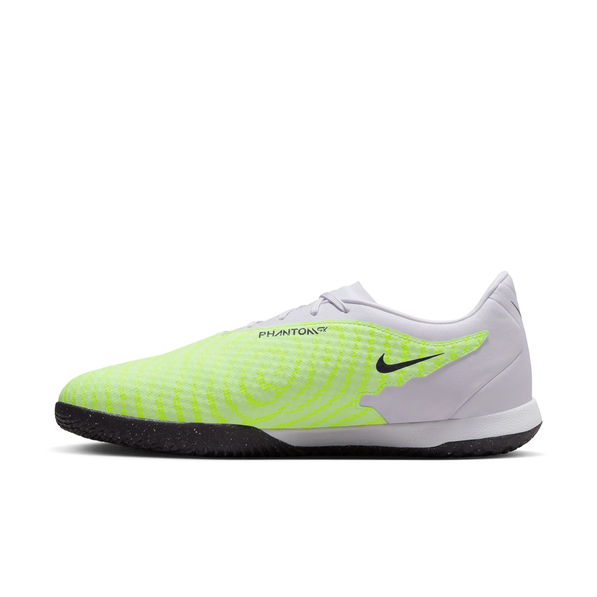 Nike Phantom GX Academy IC Indoor Soccer Shoes - BarelyVolt/Grey/Grape