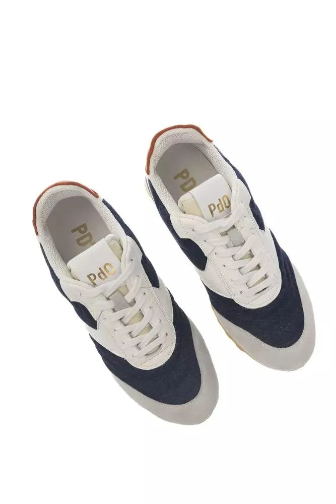Pantsofola D'Oro Multicolored Lace-Up Sneakers with Rubber Sole