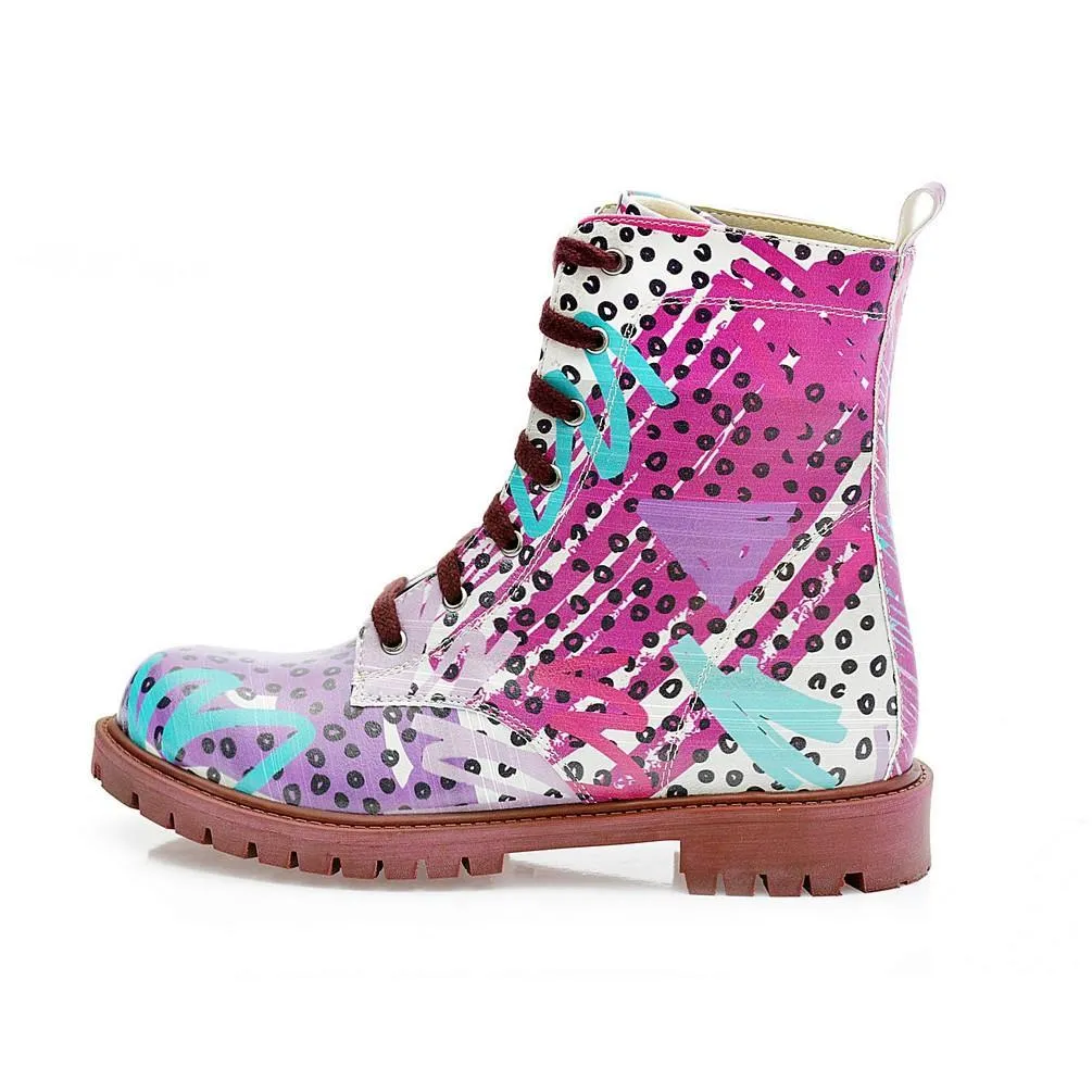 Pattern Long Boots NTM1002