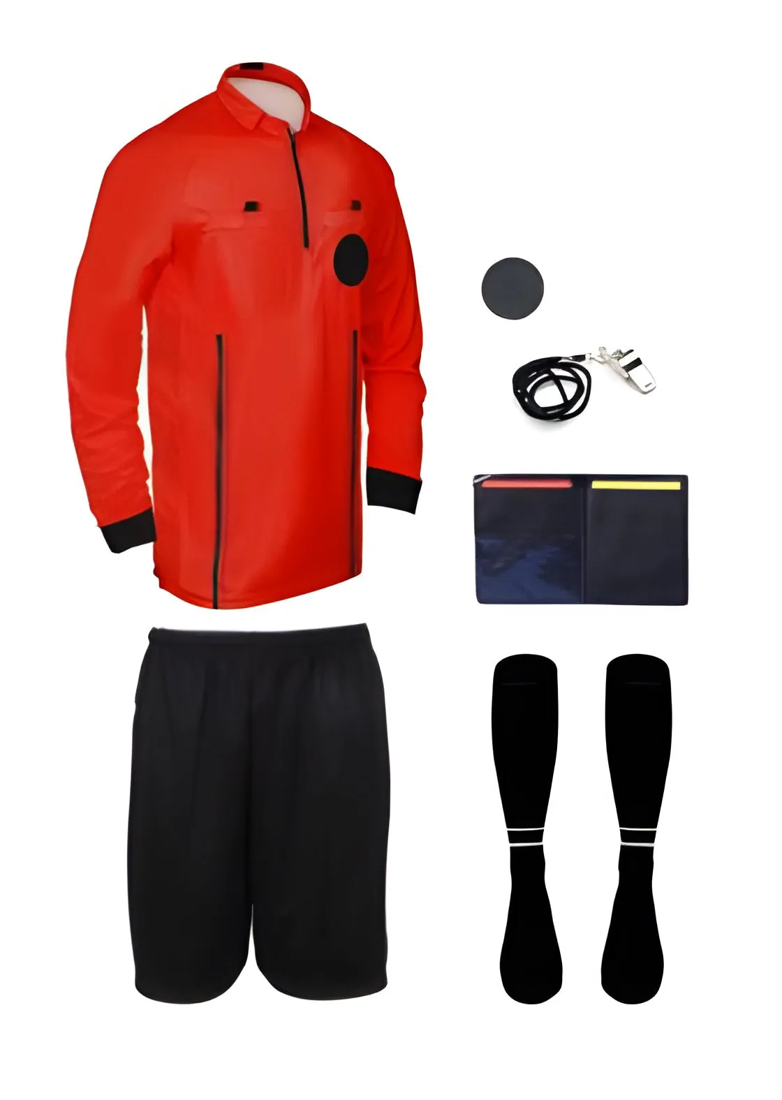 Pro Soccer Referee Uniform Full Sleeve – 7 Piece Starter Ref Kit