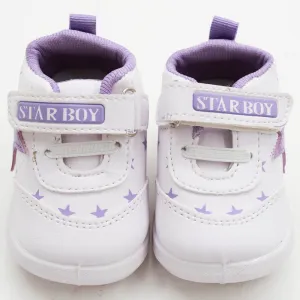 Purple Star Printed Velcro Closure Chu Chu Music Shoes