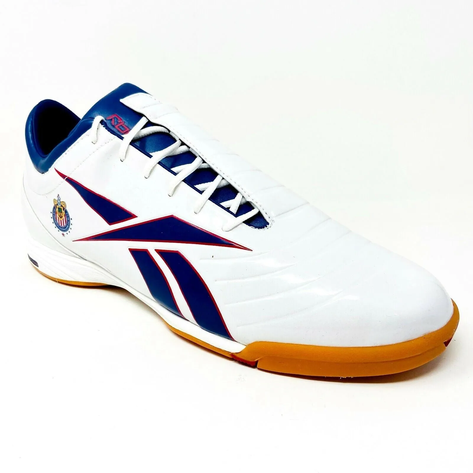 Reebok Chivas Sprint Fit White Navy Red Mens Indoor Soccer Sport Shoes 19 707439