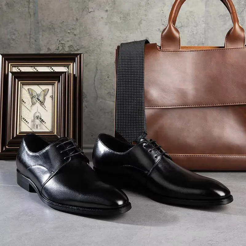 Refined Cow Leather Derby Shoes