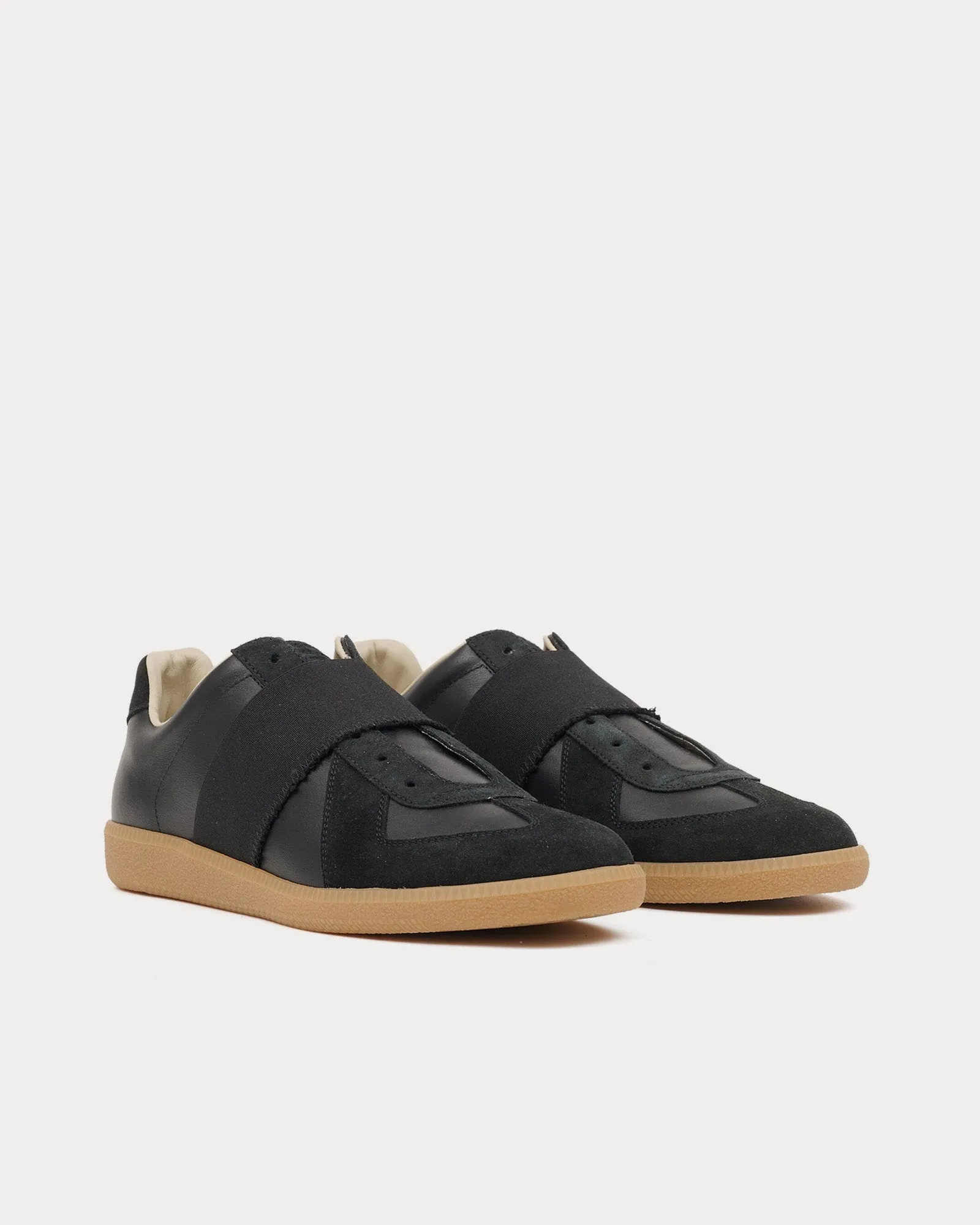 Replica Elasticated Band Black Low Top Sneakers