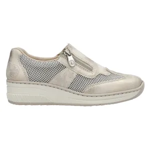 Rieker Ladies Wedge Shoes- 48760-60-Gold