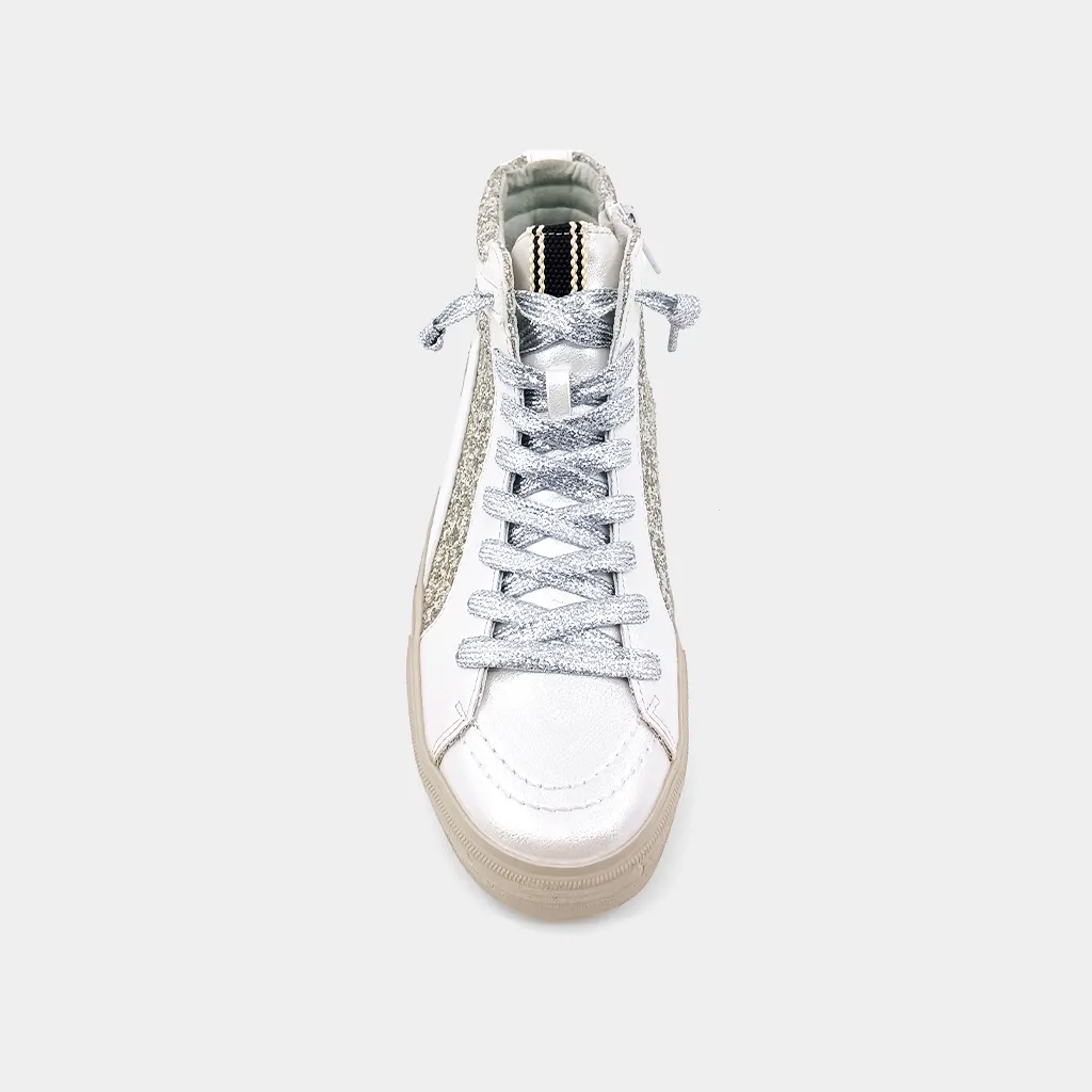 Rooney Toddler and Kids High-Top Sneaker | Pearl Glitter