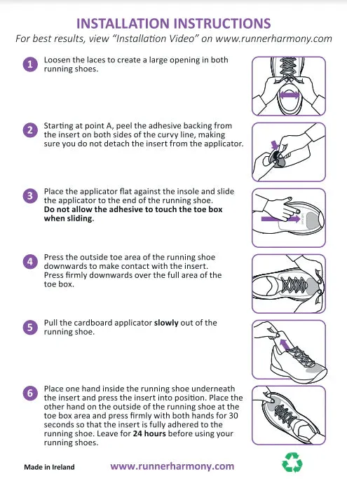 Runner Harmony Toe Hole Prevention Inserts