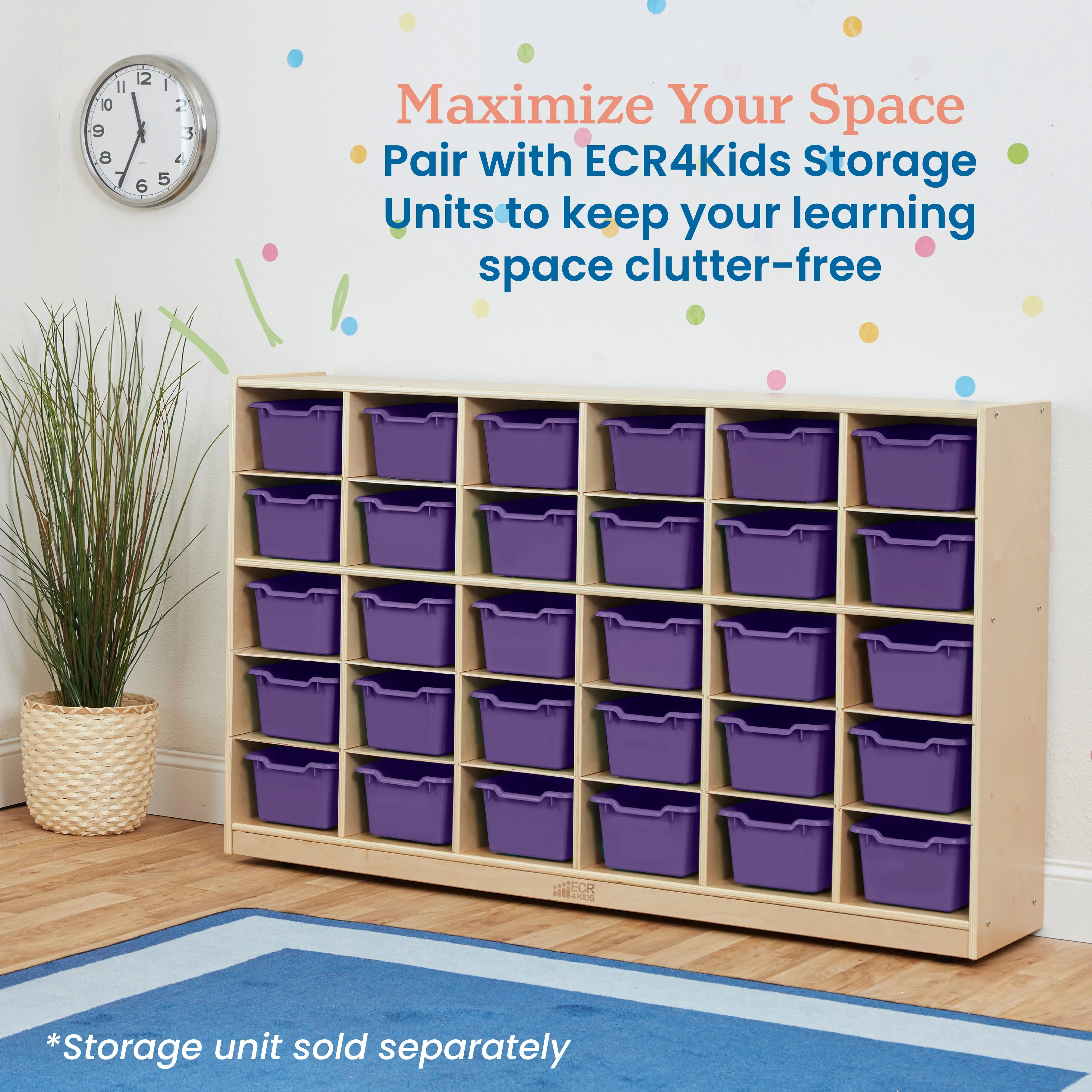 Scoop Front Storage Bins, Multipurpose Organization, 30-Pack